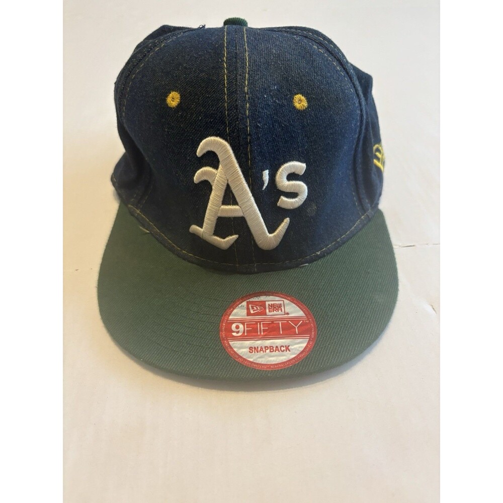 Vintage New Era 9FIFTY Oakland Athletics MLB Snapback Cap Hat One Size Blue
